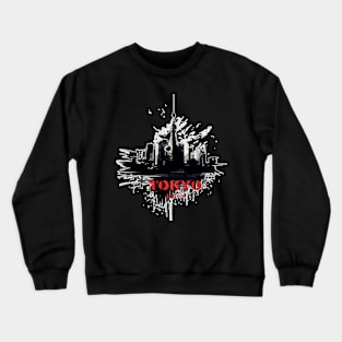 Abstract Tokyo Japan cityscape Crewneck Sweatshirt